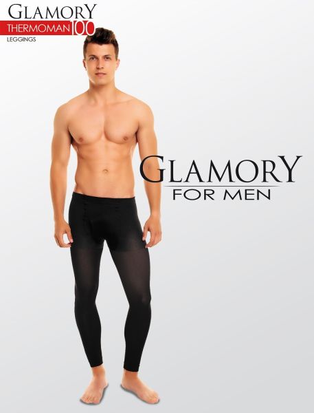 Glamory Herren-Leggings, blickdicht, mit Eingriff, "Thermoman 100", 1 Stück oder 3er-Bündel