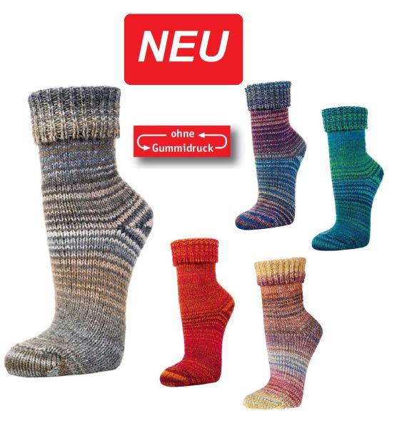 Lieblings-Wollsocken, ohne Gummi-Druck, wie handgestrickt, 1 Paar
