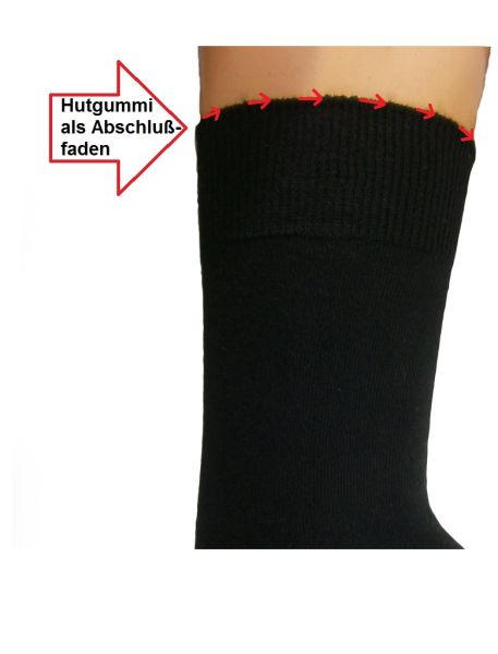 Preview: Herren-Socken, 90% Baumwolle, ohne Gummidruck und Naht, schwarz, 5er-Bündel
