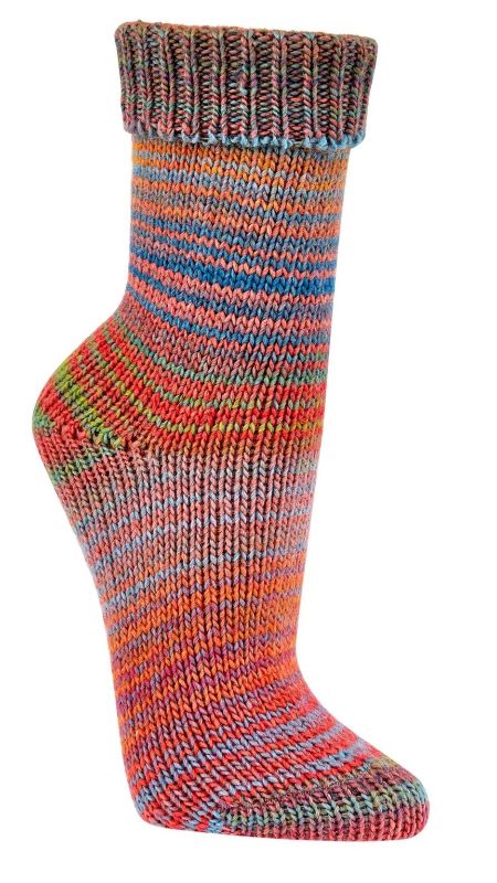 Wollsocken "Skan-Style", 30% Wolle, wie handgestrickt, grobgestrickt,  1 Paar